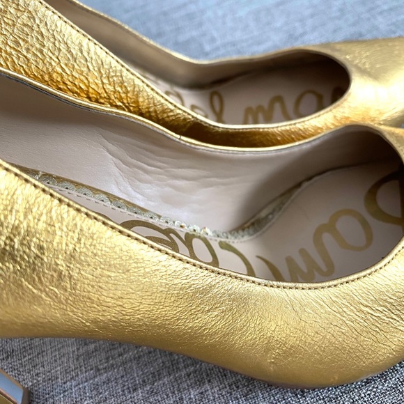SAM Edelman metallic gold heels size 8 1/2 - Picture 6 of 12